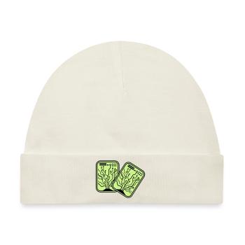 micro chip 2 - Baby Premium Organic Mütze - Naturweiß - Vorne