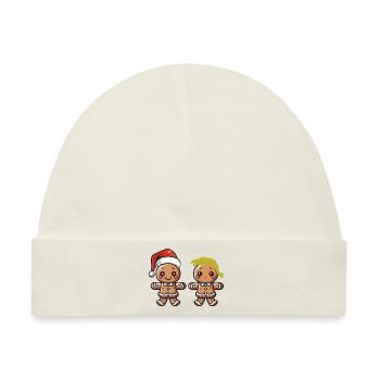 lebkuchen paar - Baby Premium Organic Mütze - Naturweiß - Vorne
