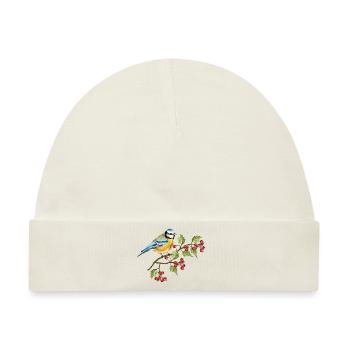 Bunter Vogel - Baby Premium Organic Mütze - Naturweiß - Vorne
