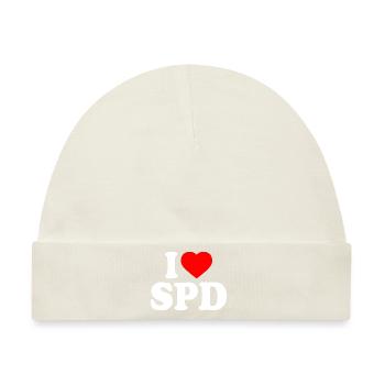 I love spd - Baby Premium Organic Mütze - Naturweiß - Vorne