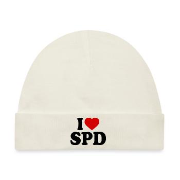 I love spd - Baby Premium Organic Mütze - Naturweiß - Vorne
