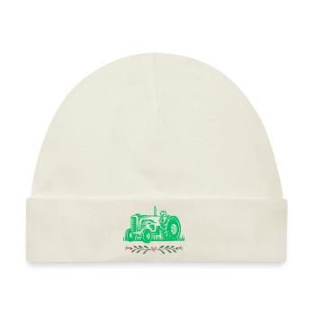 Traktor / Traktor / Traktor - Baby Premium Organic Mütze - Naturweiß - Vorne