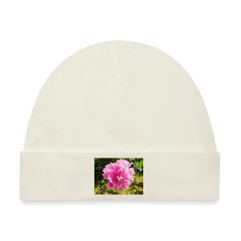 Chinesische Pfingstrose Chinesische Pfingsrose Paeonia - Baby Premium Organic Mütze - Naturweiß - Vorne