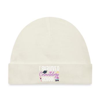 I Survived Cosmetology School - Baby Premium Organic Mütze - Naturweiß - Vorne