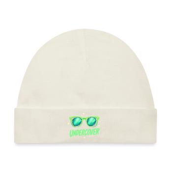 Lustige Sonnenbrille und Undercover Speech Kostüm - Baby Premium Organic Mütze - Naturweiß - Vorne
