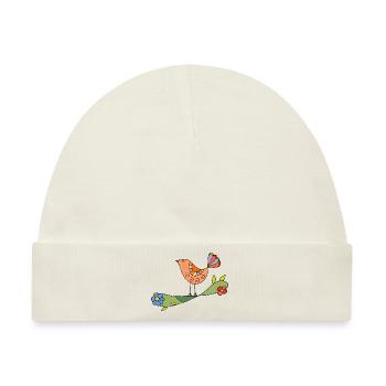 Bunter Vogel - Baby Premium Organic Mütze - Naturweiß - Vorne