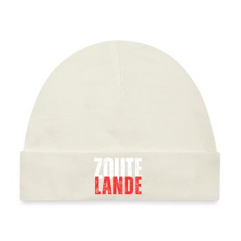 Zoutelande weiß roter Schriftzug - Baby Premium Organic Mütze - Naturweiß - Vorne
