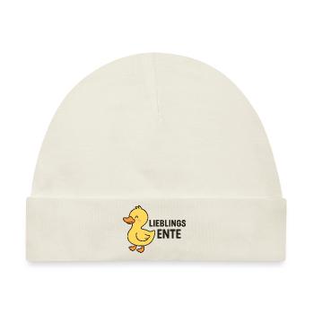 Lieblings Ente - Baby Premium Organic Mütze - Naturweiß - Vorne