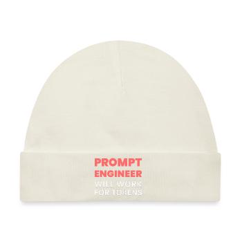 Prompt Engineer funktioniert für Token Funny Men K - Baby Premium Organic Mütze - Naturweiß - Vorne