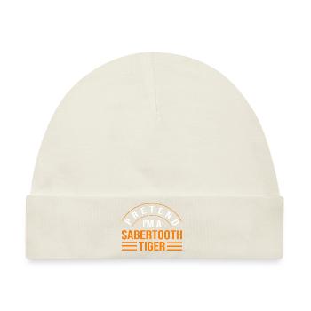 Urzeit Säbelzahntiger - Baby Premium Organic Mütze - Naturweiß - Vorne