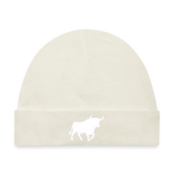 stier - Baby Premium Organic Mütze - Naturweiß - Vorne