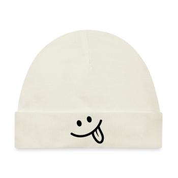 Smile - Baby Premium Organic Mütze - Naturweiß - Vorne