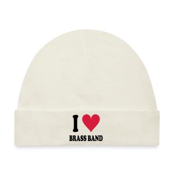 I love Brass Band - Baby Premium Organic Mütze - Naturweiß - Vorne