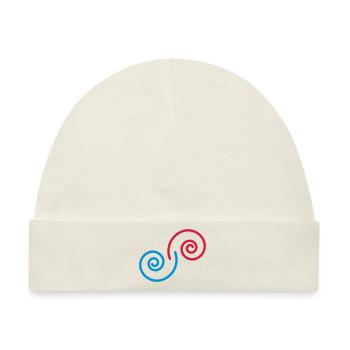 spiralen_2c - Baby Premium Organic Mütze - Naturweiß - Vorne