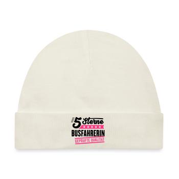 5Sterne Busfahrerin - Baby Premium Organic Mütze - Naturweiß - Vorne