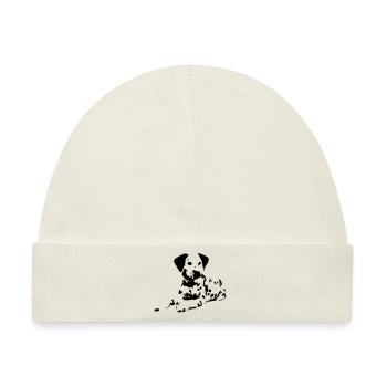 dalmatien_1 - Baby Premium Organic Mütze - Naturweiß - Vorne