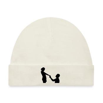 Heiratsantrag - Baby Premium Organic Mütze - Naturweiß - Vorne