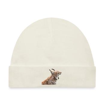 linx luchs cat katze - Baby Premium Organic Mütze - Naturweiß - Vorne