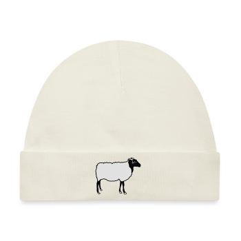 Schaf Schafe Heidschnucke Lamm Schäfer Lämmer - Baby Premium Organic Mütze - Naturweiß - Vorne