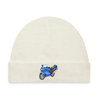 motocross motorcycles athlete sport motorrad40 - Baby Premium Organic Mütze - Naturweiß - Vorne