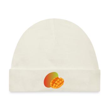 mango veggie gemuese fruits8 - Baby Premium Organic Mütze - Naturweiß - Vorne