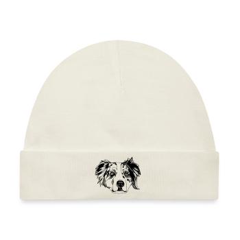 Australian Shepherd - Baby Premium Organic Mütze - Naturweiß - Vorne