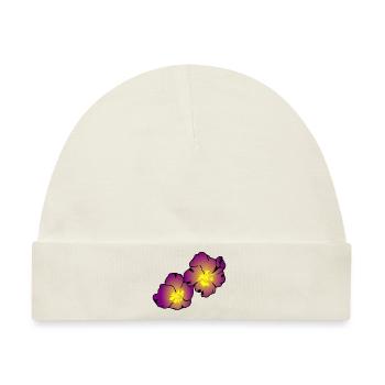 flowers blumen spring garden garten - Baby Premium Organic Mütze - Naturweiß - Vorne