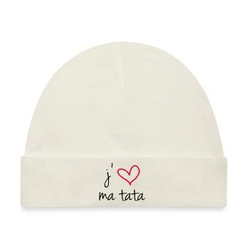 Ich liebe meine tata - Baby Premium Organic Mütze - Naturweiß - Vorne