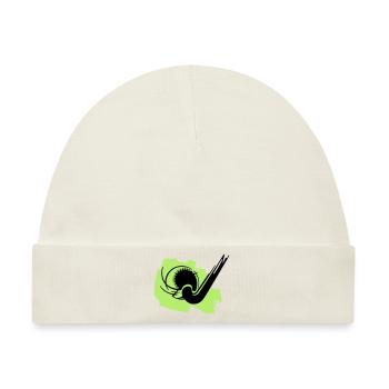 Hockeyschlaeger und Ball - Baby Premium Organic Mütze - Naturweiß - Vorne