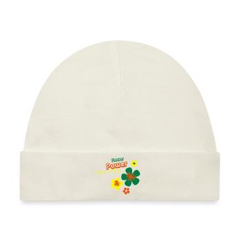 Flower Power - Baby Premium Organic Mütze - Naturweiß - Vorne