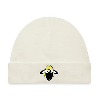 sheep color - Baby Premium Organic Mütze - Naturweiß - Vorne