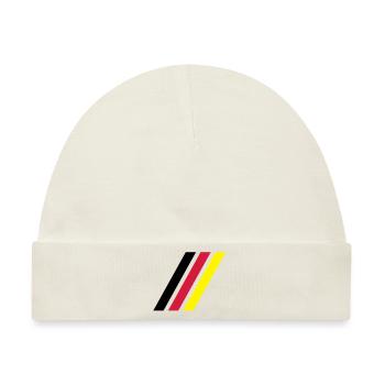 german stripe flag - Baby Premium Organic Mütze - Naturweiß - Vorne