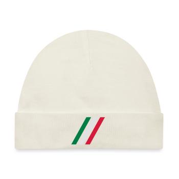 italy stripe flag - Baby Premium Organic Mütze - Naturweiß - Vorne