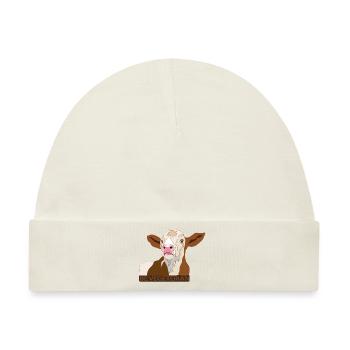 Kalb Be Vegetarian - Baby Premium Organic Mütze - Naturweiß - Vorne