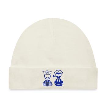 Matrose & Kapitän - Baby Premium Organic Mütze - Naturweiß - Vorne