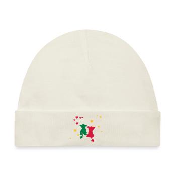 Löwen Liebe, Lion Love, Amor León - Baby Premium Organic Mütze - Naturweiß - Vorne