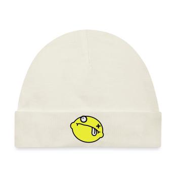 Dead Lemon Smiley - Baby Premium Organic Mütze - Naturweiß - Vorne