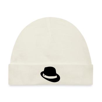 Gentleman - Hut / hat - Baby Premium Organic Mütze - Naturweiß - Vorne
