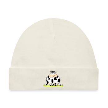Twin Cows - Baby Premium Organic Mütze - Naturweiß - Vorne