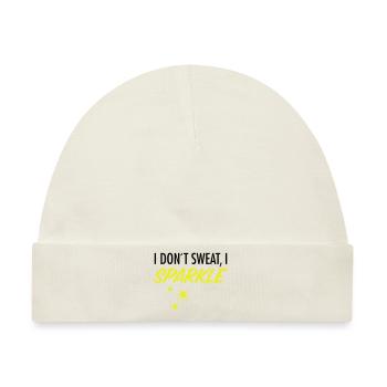 I Don´t Sweat, I Sparkle - Baby Premium Organic Mütze - Naturweiß - Vorne