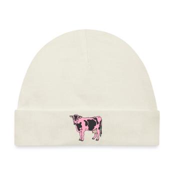 Kuh Rind Milchkuh rosa Bauernhof - Baby Premium Organic Mütze - Naturweiß - Vorne