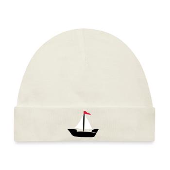 Schiff, Segelschiff, Sailing Ship, Ship - Baby Premium Organic Mütze - Naturweiß - Vorne