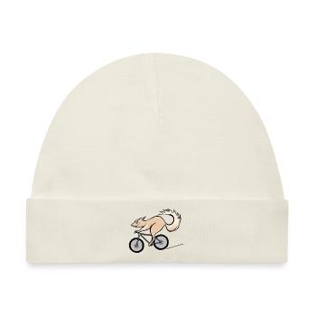 Fahrrad und Eichhörnchen - Baby Premium Organic Mütze - Naturweiß - Vorne