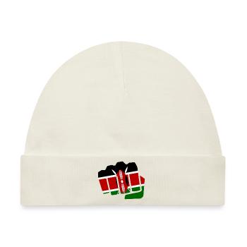 Kenia Flagge Nairobi Swahili Mombasa Geschenk - Baby Premium Organic Mütze - Naturweiß - Vorne