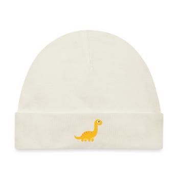 Süßer Brachiosaurus Dinosaurier - Baby Premium Organic Mütze - Naturweiß - Vorne