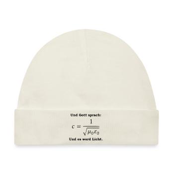 Gottes Lichtformel - Baby Premium Organic Mütze - Naturweiß - Vorne