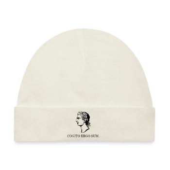 ich denke also bin ich latein - Baby Premium Organic Mütze - Naturweiß - Vorne