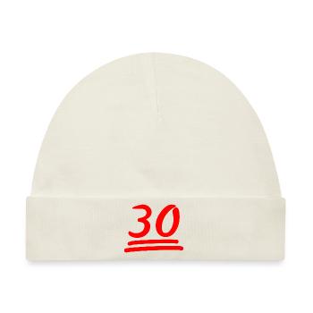 30- 30.Geburtstag-Runder Geburtstag - Baby Premium Organic Mütze - Naturweiß - Vorne