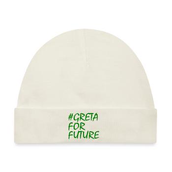 greta for future - Baby Premium Organic Mütze - Naturweiß - Vorne