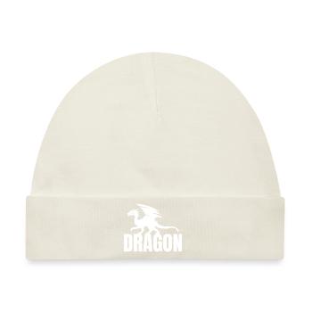 Dragon Typography - Baby Premium Organic Mütze - Naturweiß - Vorne